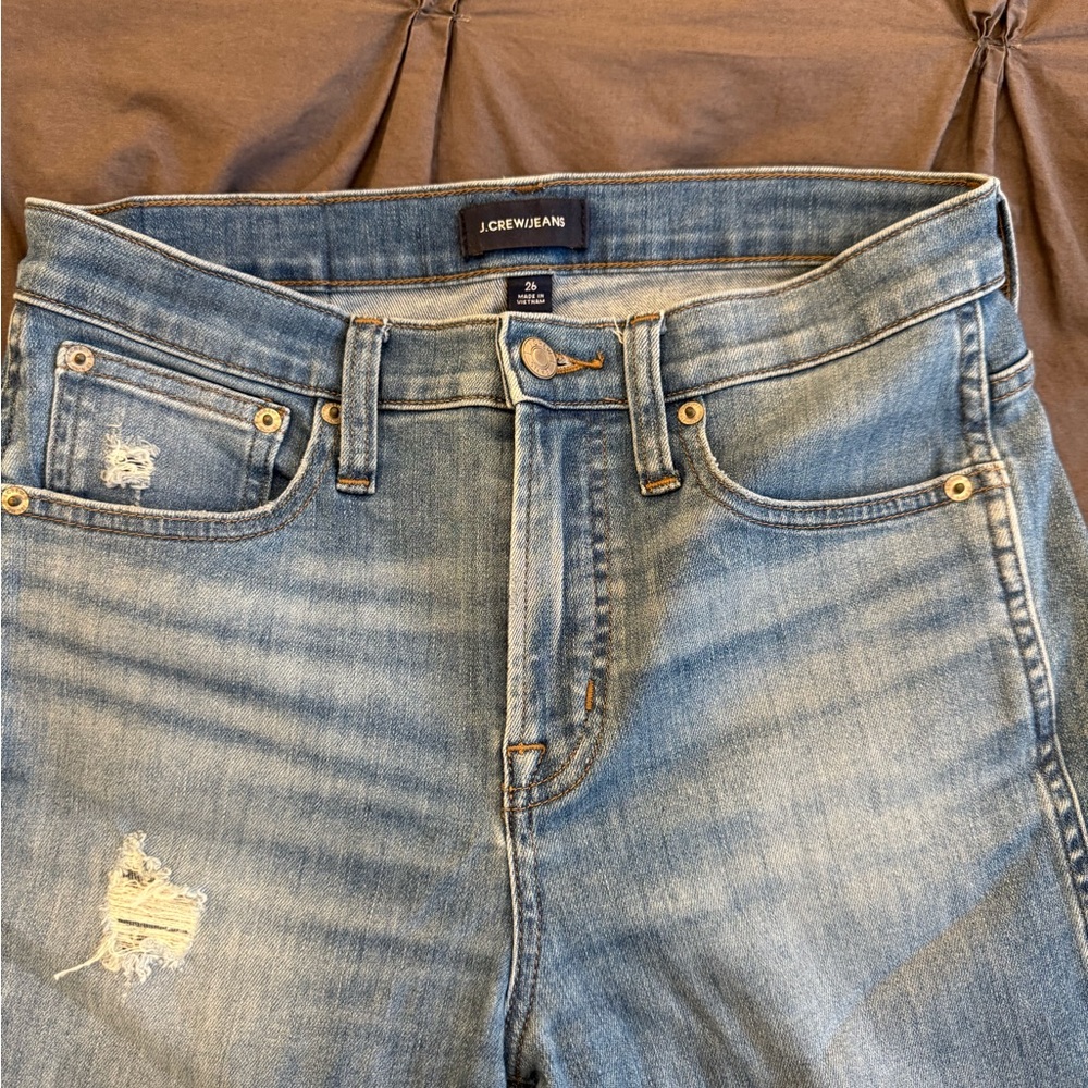 J. Crew Light Blue Distressed Denim